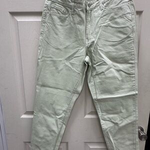 Old Navy Light Sage Green High-Rise Straight Jeans